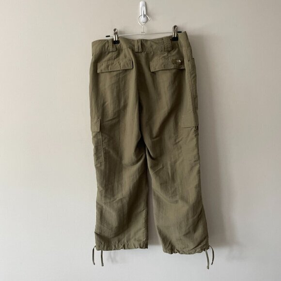 The North Face Mid Rise Drawcord Hem Cargo Pockets Casual Capri Pants Green 10 - Picture 3 of 9